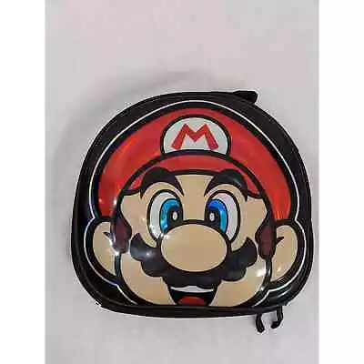 Super Mario Lunch Box Soft Sided Insulated Cooler Mario Face 2021 Black Round • $8