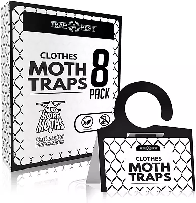 Clothing Moth Traps - 8 Pack - Non Toxic Moth Traps For Clothes With Pheromone A • $13.41
