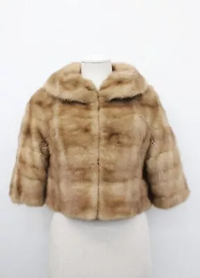 Excellent Canadian Pastel Mink Fur Bolero Short Jacket Women Woman Size 4 Small • $175