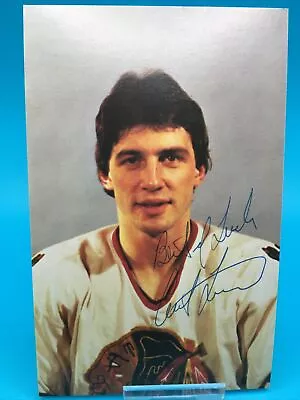 Vintage Chicago Blackhawks Curt Fraser Autograph Team Postcard • $23
