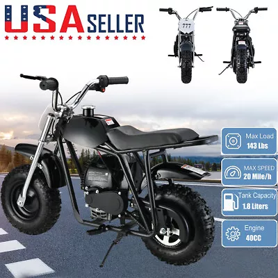 Mini Dirt Bike Off-Road 40CC 4-Stroke Gas-Powered Ride On Motorcycle Bike Black • $319.99