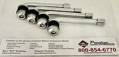 90 Degree Chrome Valve Stems / 2 In Long / Set Of 4 Part # 2992-2 Free Shipping • $18.95