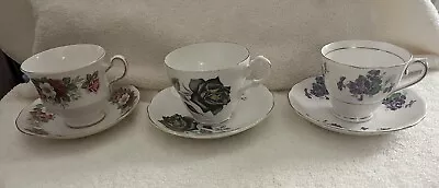 Vintage  Lot Of (3)  BONE CHINA  England Bone China Tea Cups & Saucers • $20