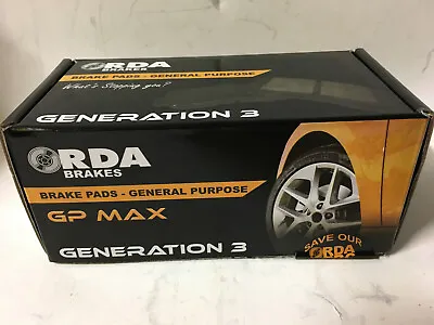 $56.98 • Buy RDA Rear Gp Max General Purpose Brake Pads RDB1996 DB1779  Suits Mitsubishi 380 
