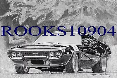 1971 Plymouth GTX MUSCLE CAR ART PRINT • $10.95