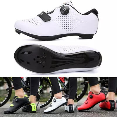 Men Road Bike Cycling Shoes With Spikes Mens Athletic Shoes MTB Bicycle Sneaker • $41.95