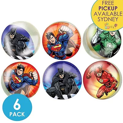 $7.99 • Buy Justice League Party Supplies 6 Bouncey Bounce Balls Birthday Bag Favours Prizes
