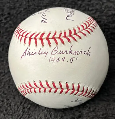 AAGPBL 5x SIGNED OMLB BASEBALL Shirley Burkovich Marge Poncho Villa + Beckett • $231.10