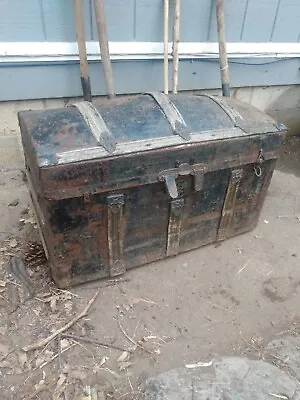 Antique Steamer Trunk With Double Lock • $3000