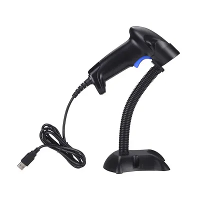 Handheld 1D Laser USB Wired Barcode Scanner With Stand For POS System Shop • £17.89