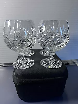 Vtg Cut Crystal Brandy Snifter  4 Beautiful Glasses. • $45