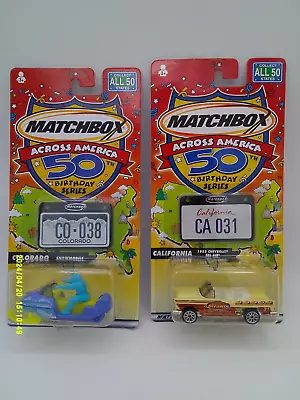 MATCHBOX ACROSS AMERICA 50 Birthday Series - Colorado & California - No Barcodes • $9.99