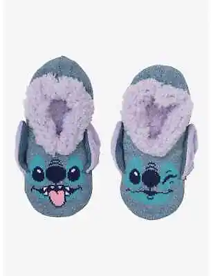 Disney Lilo & Stitch Face Mismatch Winking Cozy Slipper Socks • $15.99