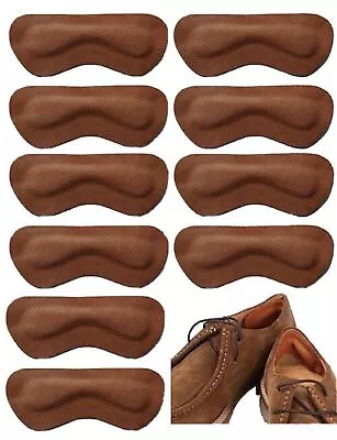 Premium Leather Heel Pads Liner Grips Cushion Inserts For Shoes 5 Pairs Brown • $1.99