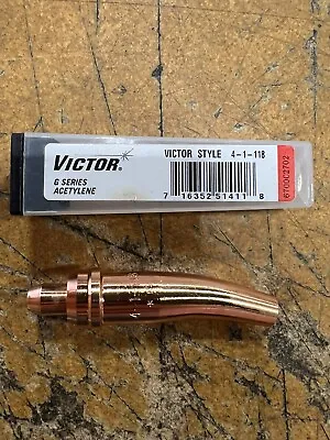 Victor 4-1-118 Acetylene Cutting Torch Tip Gouging Scarfing Fits CA2460 MT204 • $15.99