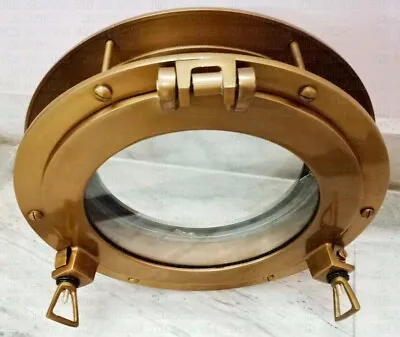 12  Window Glass Brass Antique Finish Porthole Window Porthole Home/Wall Décor • $151.20