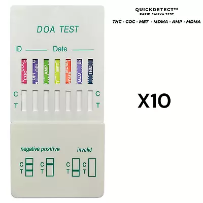 10 X Urine Drug Test Kit - THC METH MDMA BZO COCAIN OPI AMP -  Free Post • $49.95