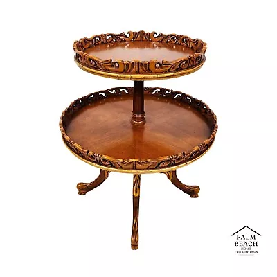 Antique French Table 2 Tier Dumbwaiter • $1995