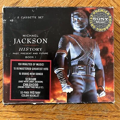 Michael Jackson History (book 1) 2-cassette Set 1995 Epic Records Booklet Case • $99.99