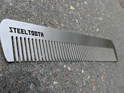 Steeltooth Comb New Standard - Fine Tooth And Wide Tooth - Stainless Steel • $22