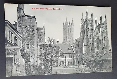 Unposted Vintage JG Charlton B&W Postcard - Archbishops Palace Canterbury (w) • £1.50