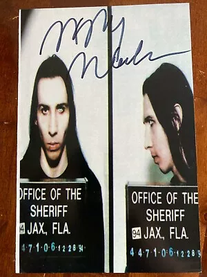 Marilyn Manson Mug Shot - Florida 1994 - Signed Autographed RARE! • $599.95