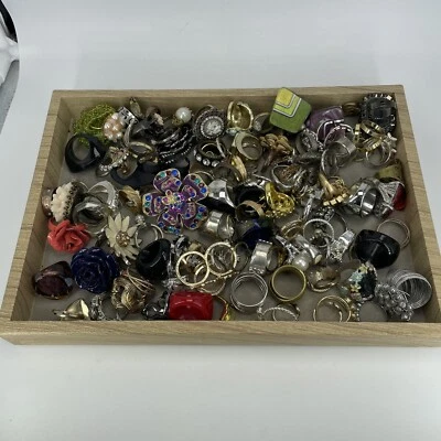 £12.50 • Buy Rings Joblot Bundle Costume Jewellery Mixed Size Lot