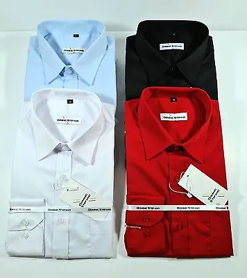 MENS PLAIN FORMAL CLASSIC SHIRT COTTON BLEND CASUAL LONG SLEEVE From £12.99 (432 • £12.99