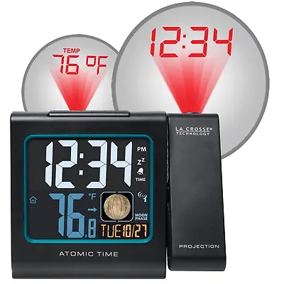 616-146A La Crosse Technology Atomic Projection Alarm Clock With IN Temperature • $39.95