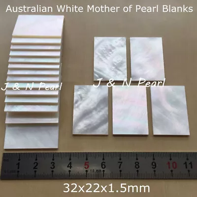 2pcs Australian Mother Of Pearl Inlay Blanks 32x22x1.5mm RectangleGrade A  • $8.69