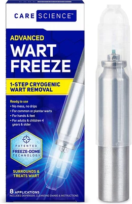 $21.89 • Buy Care Science Wart Remover Freeze, 8 Applications | 1-Step Cryogenic Wart Removal
