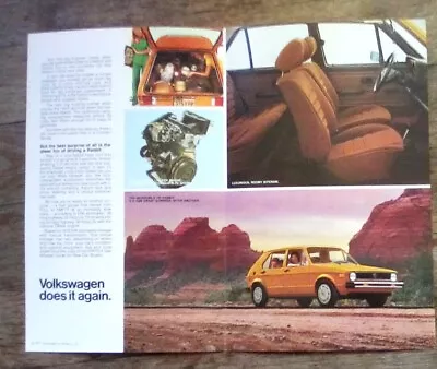 1978 Volkswagen Rabbit Sedan Sales Brochure Folder VW • $7.50