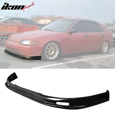 Fits 92-95 Honda Civic Sedan 4Dr Front Bumper Lip Spoiler Splitter Unpainted PU • $59.99