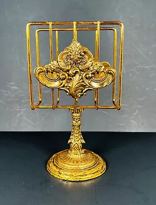 Vtg Matson Stylebuilt Hollywood Regency Gold Ormolu Napkin Guest Towel Holder • $64