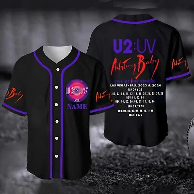 Personalized U2 UV Achtung Baby Live At The Sphere 2024 Baseball Jersey Shirt • $33.99