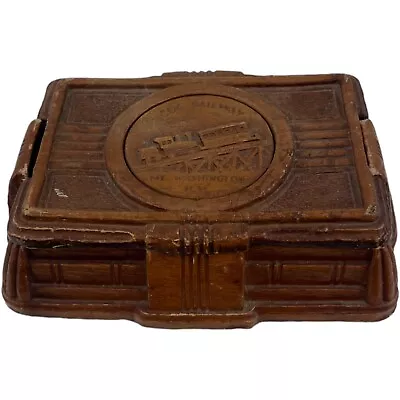 Cog Railway Mt. Washington New Hampshire Souvenir Dresser Box Brown Vintage • $25