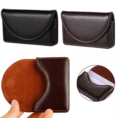 Pocket Leather Name Business Card ID Card Credit Card Holder Case Wallet • £4.86