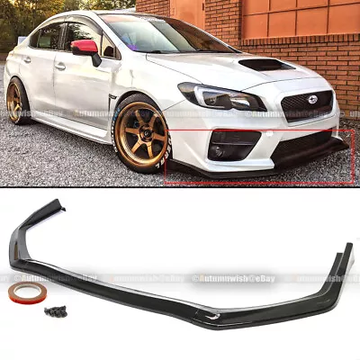 $46.99 • Buy For 2015-2021 Subaru WRX STi CS Style JDM Glossy Black Front Bumper Lip Splitter