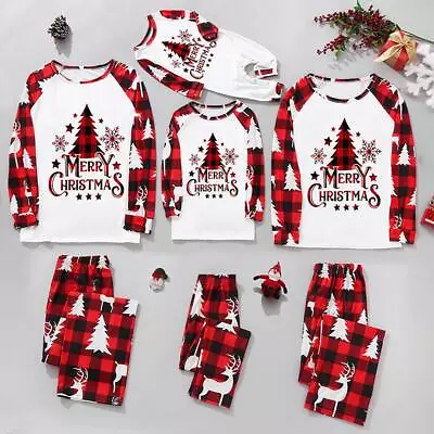 Christmas Tree PJs Family Matching Sleepwear Xmas Boy Girl Pyjamas PJs Set New • £10.91