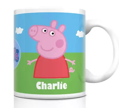 Personalised Peppa Pig Mug - High Quality Printed White Ceramic Mug 11oz • £12.49