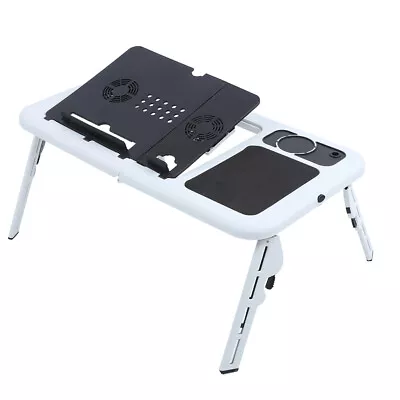 Laptop Notebook PC Folding Car Bed Sofa Desk Stand Table Tray Cool Fan RHS • £39.97