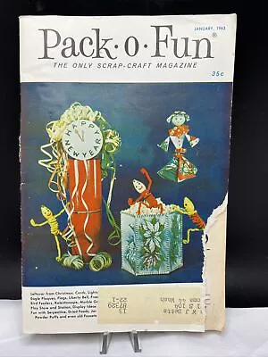 1963 Pack- O- Fun The Only Scrap Craft Magazine Volume 12 January # 5 • $7.79