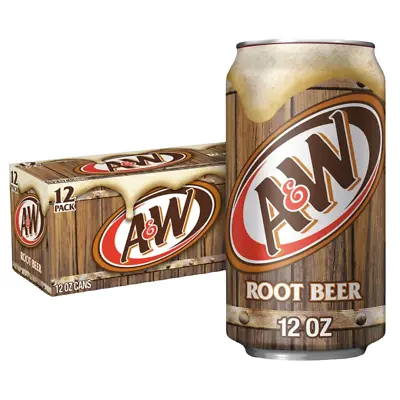 A&W Caffeine-Free Low Sodium Root Beer Soda Pop 12 Fl Oz 12 Pack NO Caffein • £16.99