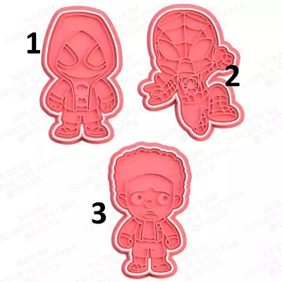 Spiderman  Cute Cookie Cutter Embosser Stamp Fondant Set High Quality • $10.30