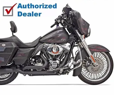 $792.95 • Buy New Bassani Black True Dual Down Under Exhaust Head Pipes Headers Harley Touring