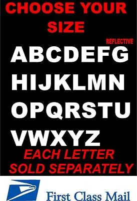 WHITE REFLECTIVE Street Address Mailbox House LETTERS Vinyl Decal Sticker  • $1.30