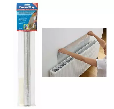 Thermawrap Radiator Heat Reflective Foil 4m X 500mm Energy Saving 2-4 Rads • £9.49