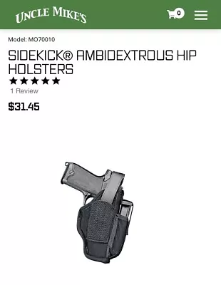 NEW Uncle Mike’s 3-4” MEDIUM AUTO Sidekick IWB & OWB Holster & Mag Pouch AMBI 1 • $21.21