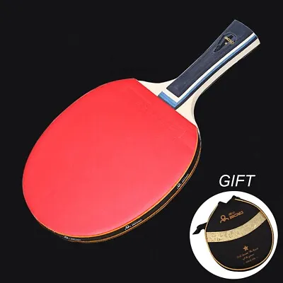 $20.22 • Buy Bat Table Tennis Racket Black+Red Comfortable Double-sided Strong Spin
