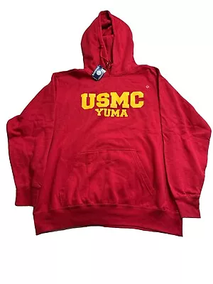 USMC United States Marine Corps Xl Hooded Hoodie Sweatshirt New Red Yuma • $29.99